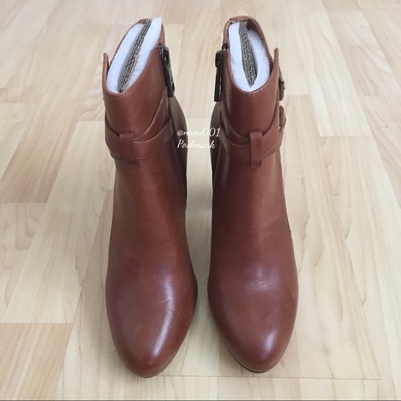 Dark Brown Ralph Lauren Ankle Boots Buckle - Picture 3 of 8
